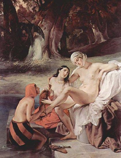 Francesco Hayez Bathsheba Bathing Germany oil painting art